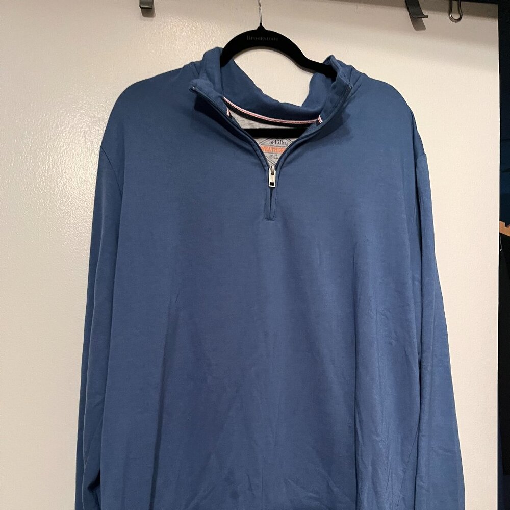 Weatherproof Original Vintage Mens Blue Half Zip Sweatshirt‎ XXL 💗
